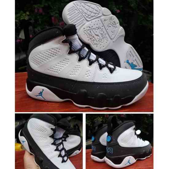 Air Jordan 9 White Black 3M Retro Men Shoes